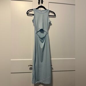 Blue Dress with front cut out